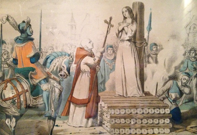 Joan of Arc on the stake in Orleans