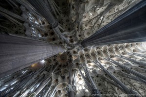 Sagrada Familia Interior Gaudi Barcelona beams