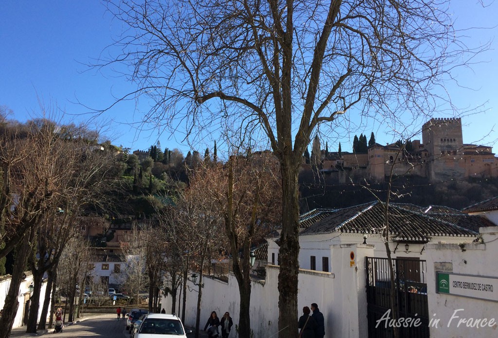 Our first sighting of the Alhambra