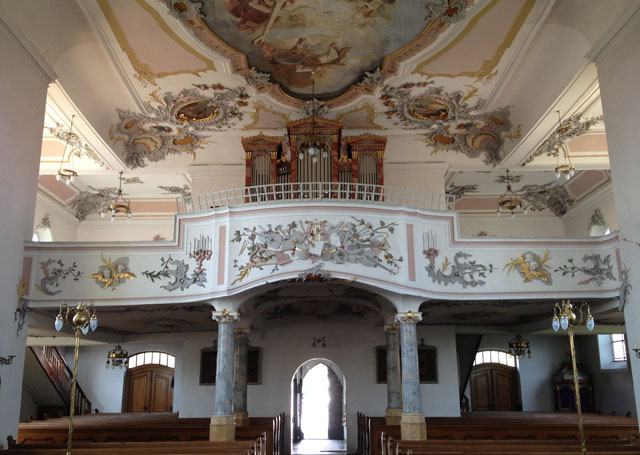 Balcony in the church in Alstein