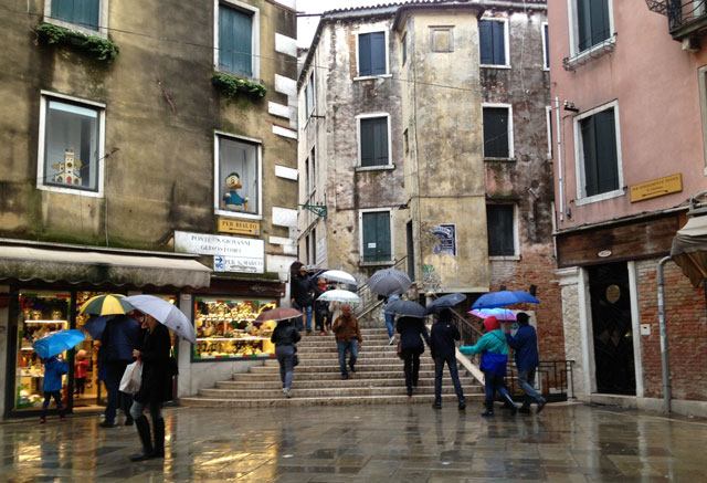 Rainy view during our aperitivo