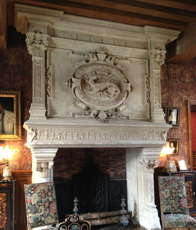 Salamander fireplace in Azay-le-Rideau