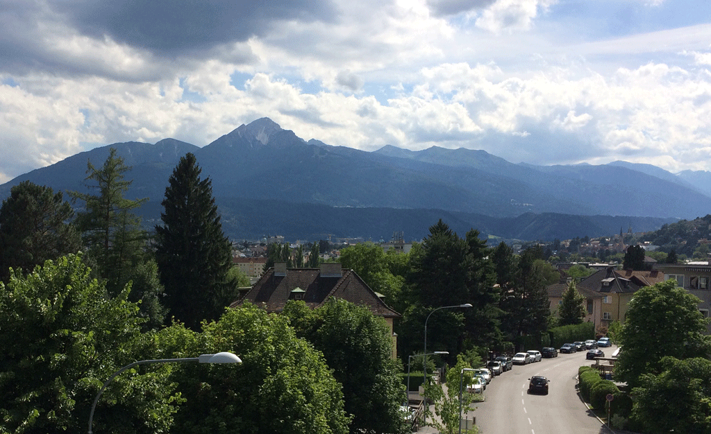The view from our balcony in Innsbruck