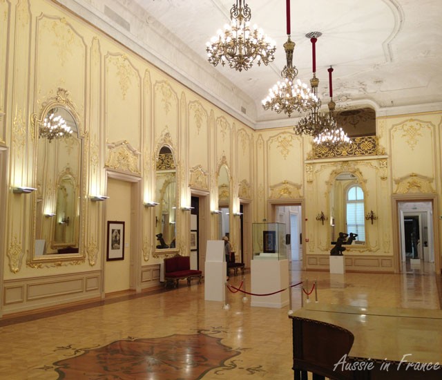 Ballroom in the National Art Gallery with the musician's gallery at the far end