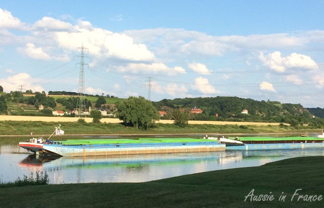 An extremely long barge