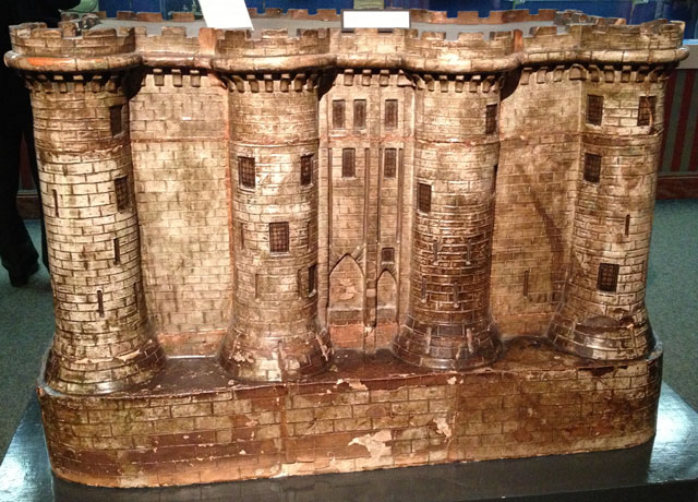 Wood-stove in the shape of the Bastille Prison