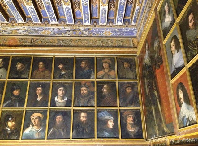 Close-up of some of the portraits