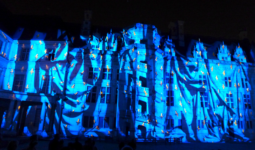 The beginning of the sound and light show