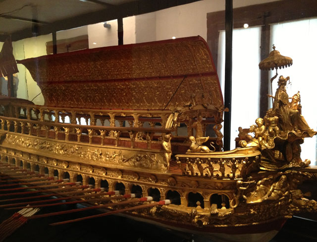 Mock-up of a Bucintoro, the Doges' ceremonial barge