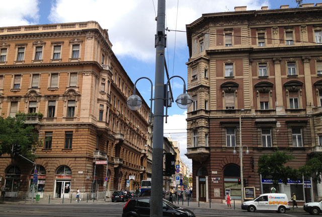 Our first view of Budapest
