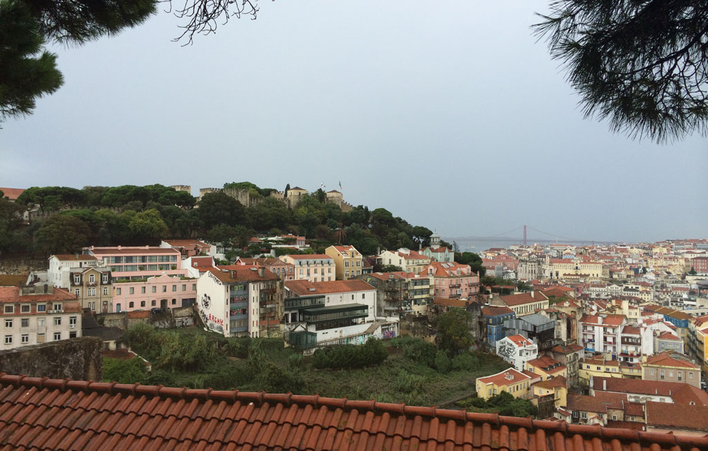 The best view of the castle from the viewing area opposite Igresia Graça