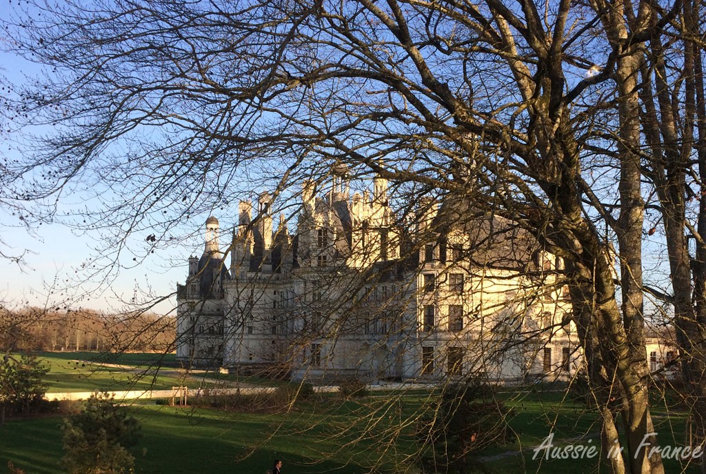 View from the window of thecrêperie during our most recent visit to Chambord on boxing day