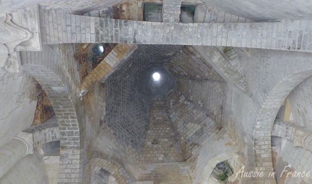 Inside one of the 12 chimneys