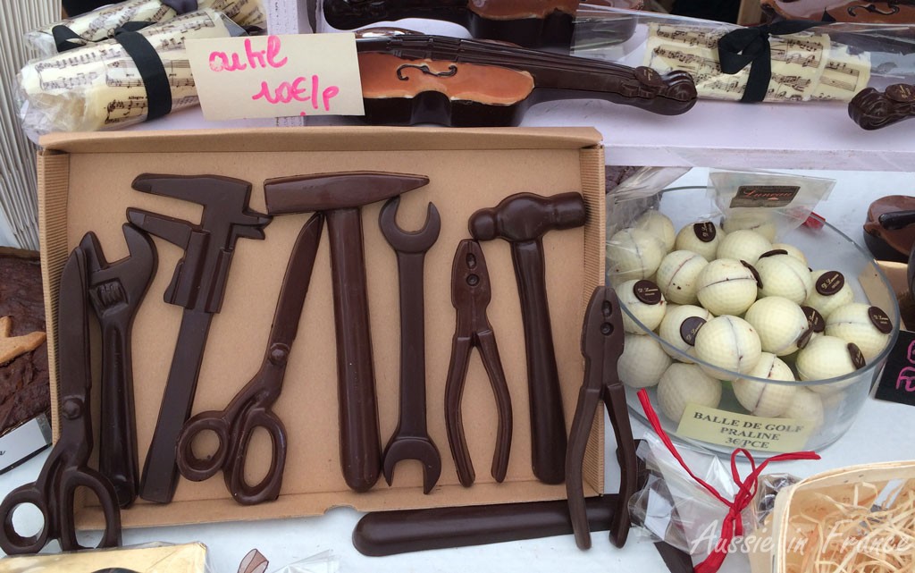 Set of chocolate tools - not to mention the violin and sheet music