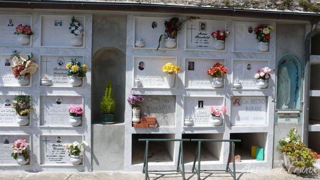 Close-up of the columbarium in the Cinque Terrae