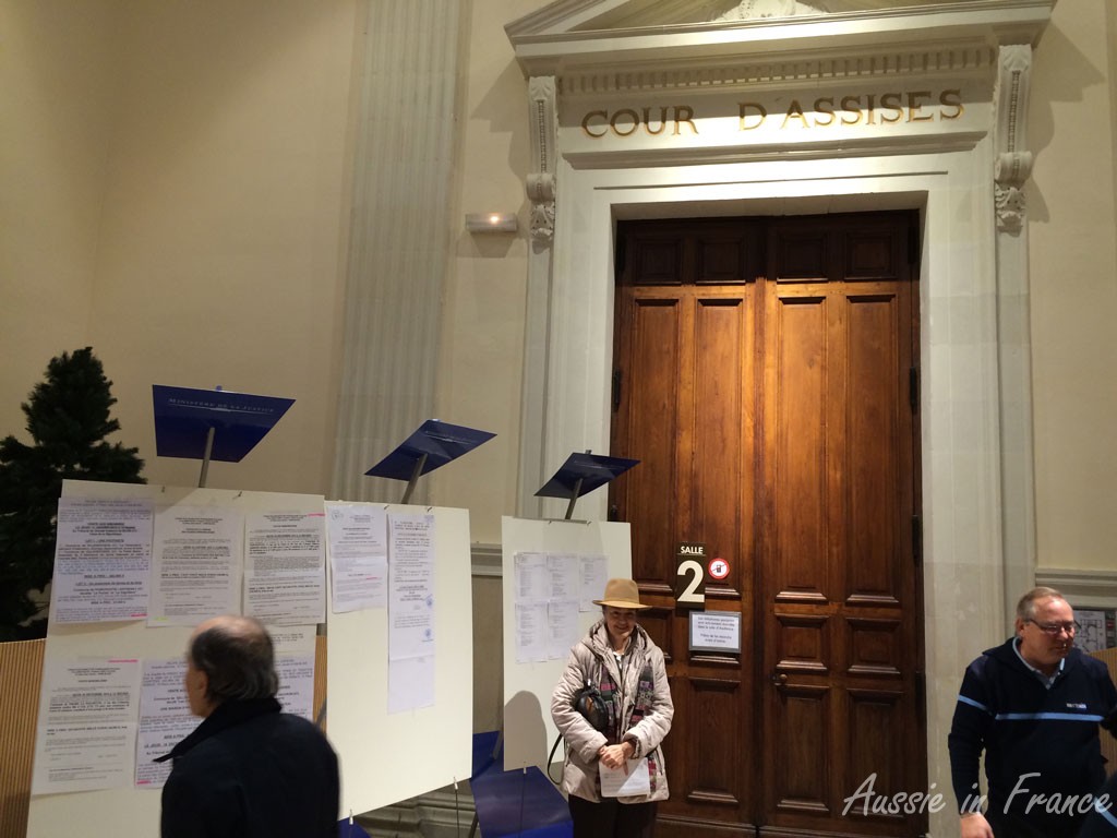 In front of the court room in Blois after taking oath