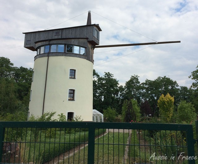 The sawmill and crane built in the late 19th century and recently restored