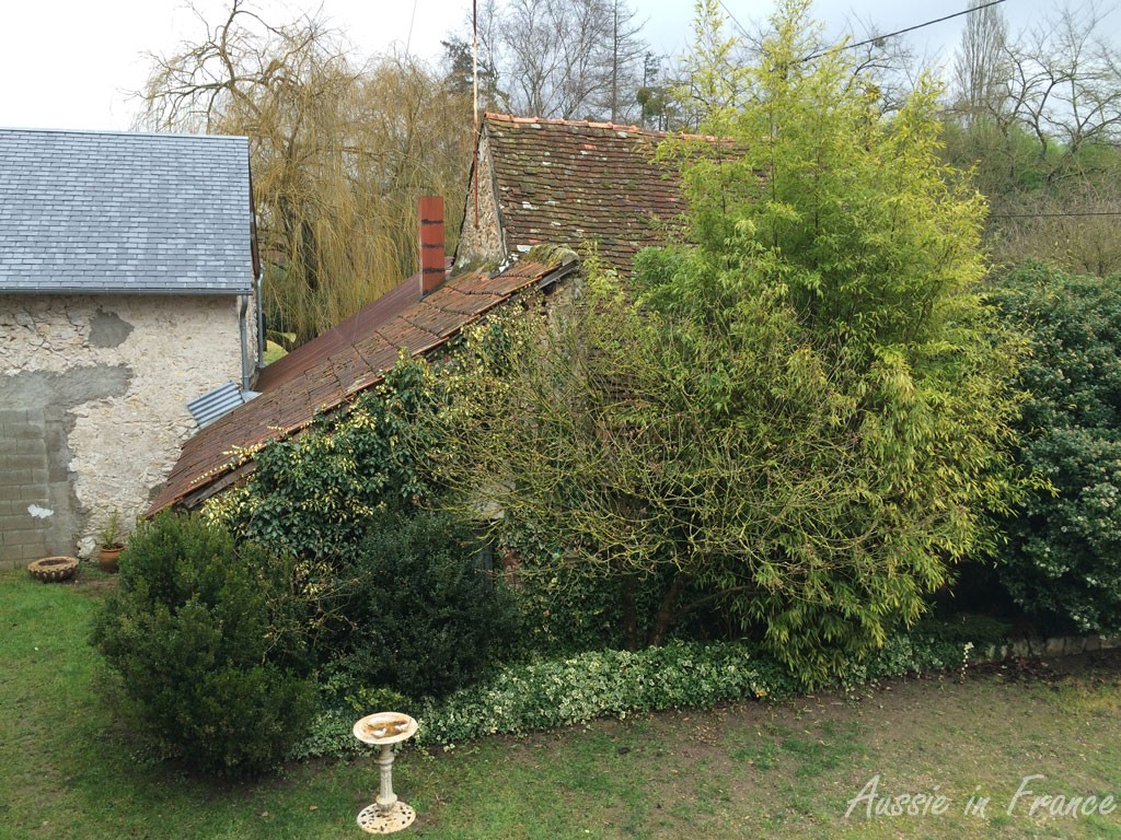 The corner view of the little house seen from our garden
