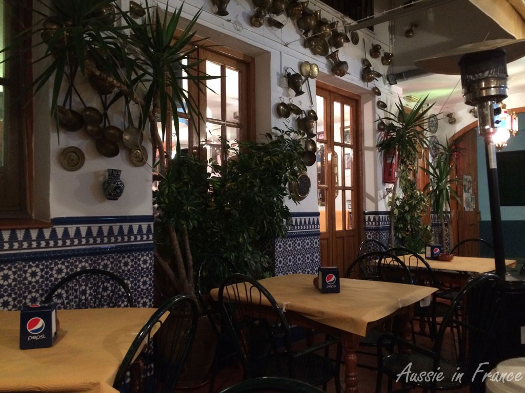 The courtyard of Le Ladrillo where we have dinner