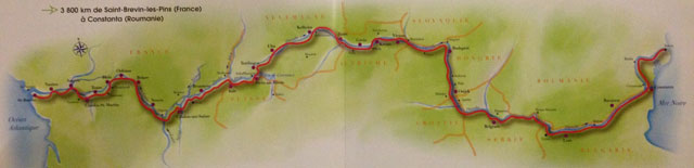 The Eurovelo 6 route from the Atlantic Coast to the Dead Sea