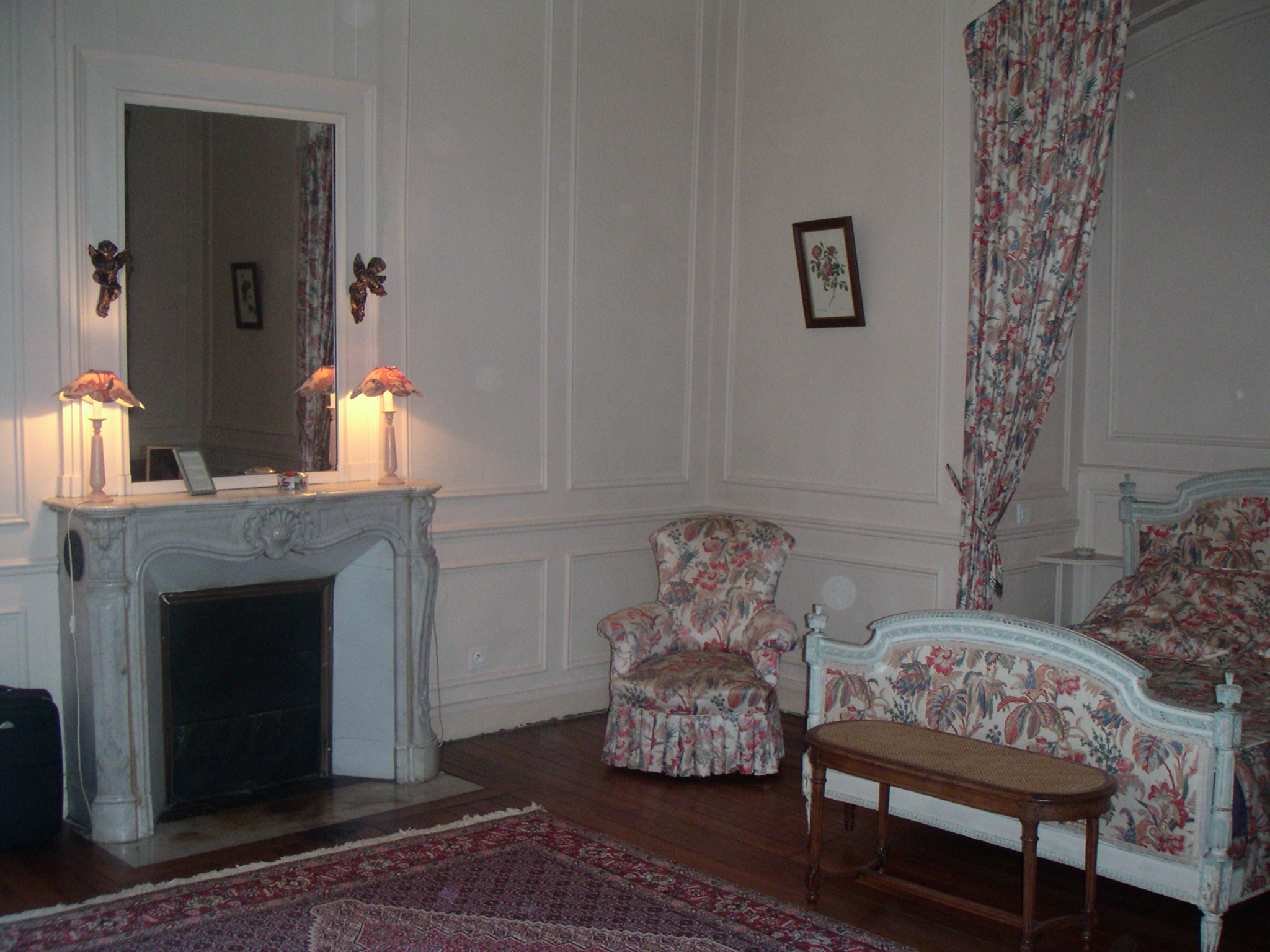 Our château bedroom on my 50th birthday