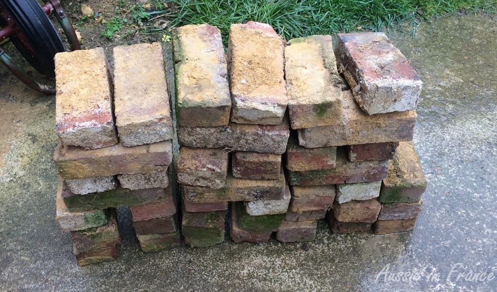 The first pile of bricks