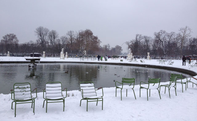 Ducks on the first pond in the Tuileries