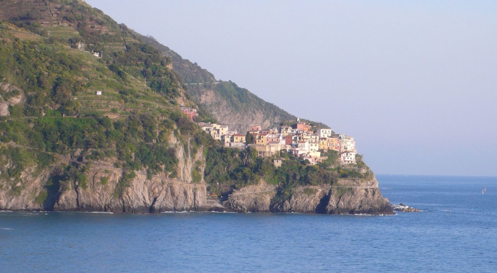 First view of the Cinque Terre in Italy