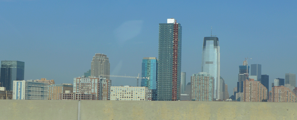 First view of New York from our Uber car