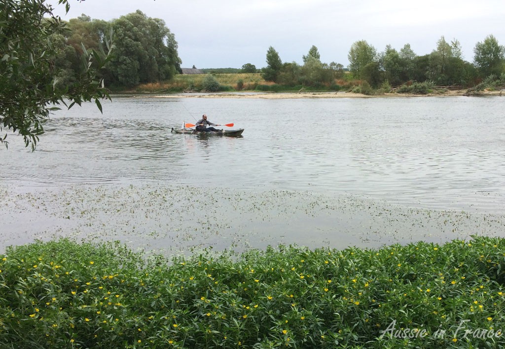 The fisherman in the kayak