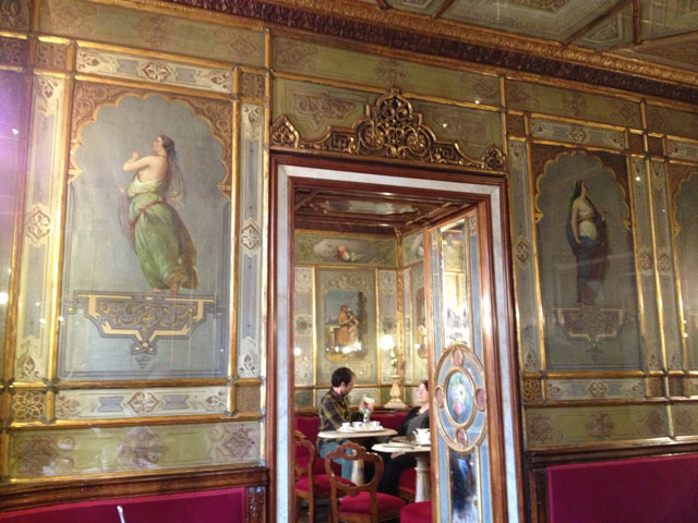 Inside decor of Caffè Florian