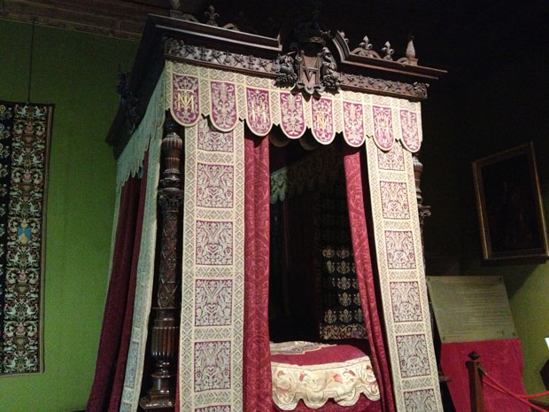 One of the many four-poster beds