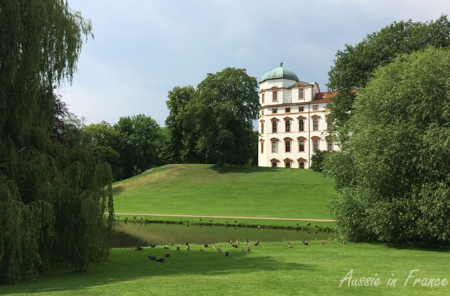 The French garden in Celle with the castle in the background
