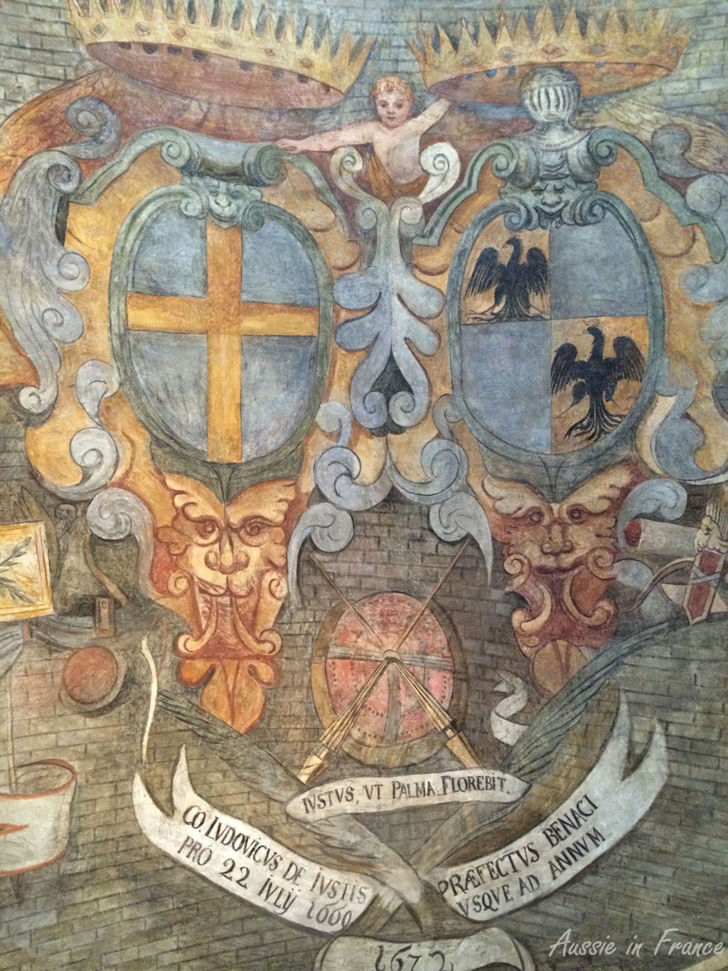 The fresco on the Palazzo dei Capitani in Malcesine
