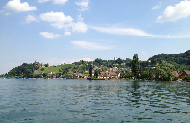 The Swiss side of Lake Constance from the ferry