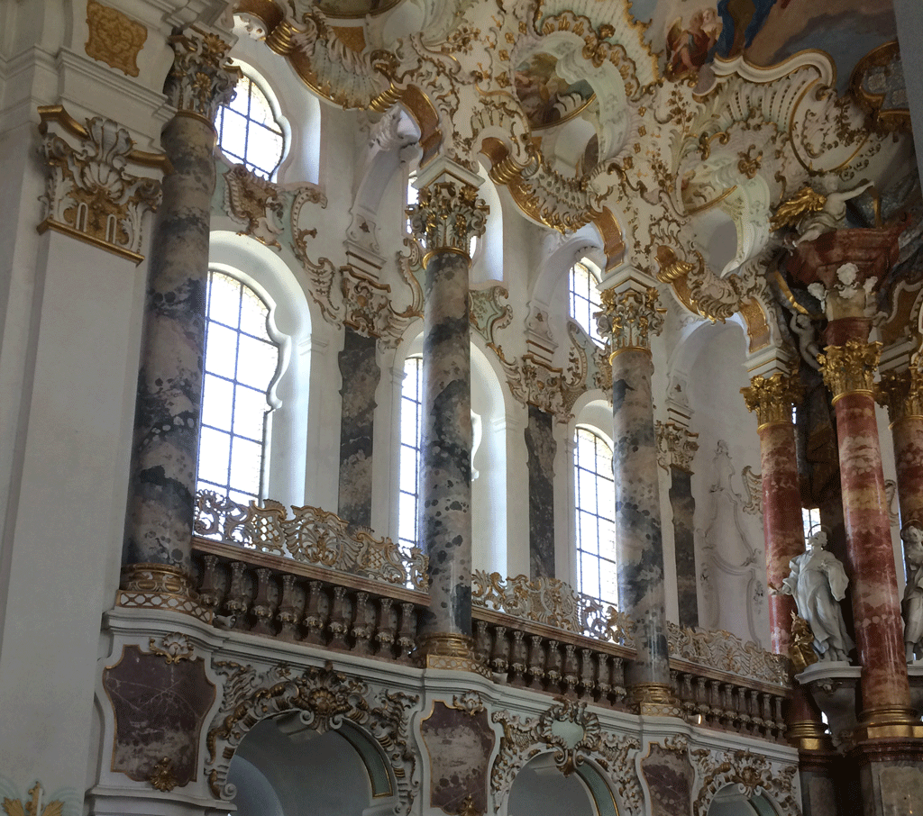 One of the upper galleries