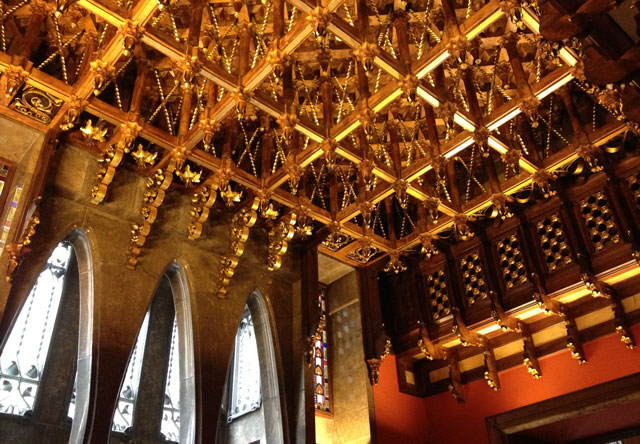 Lobby with its oblong arches and caisson ceiling