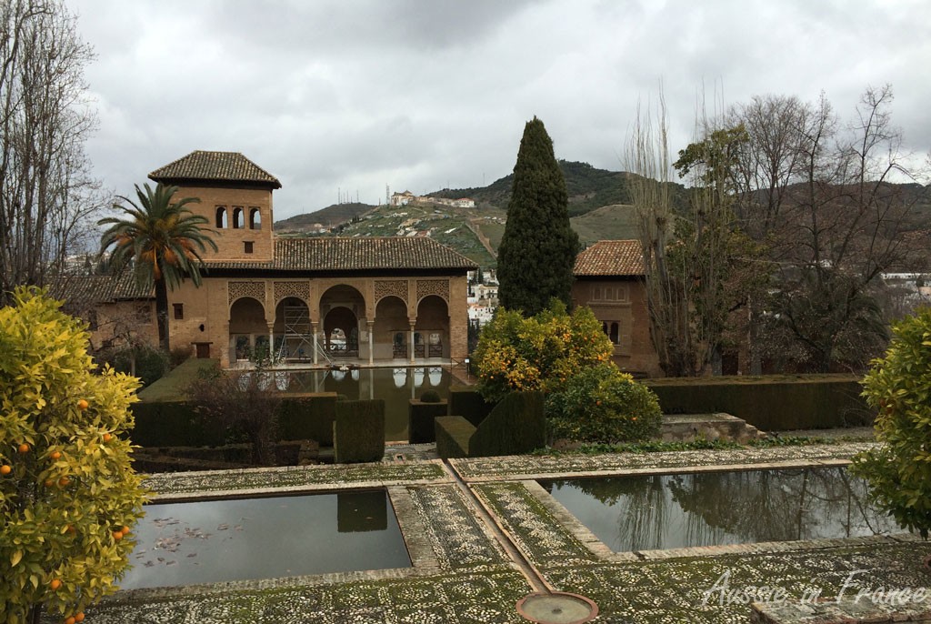 In the gardens walking towards the Generalife