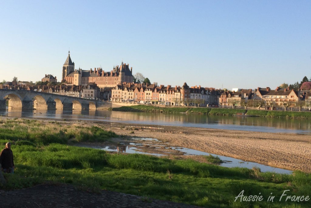 Gien at dusk taken in a moving car!