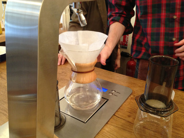 Filtered ice coffee step 2