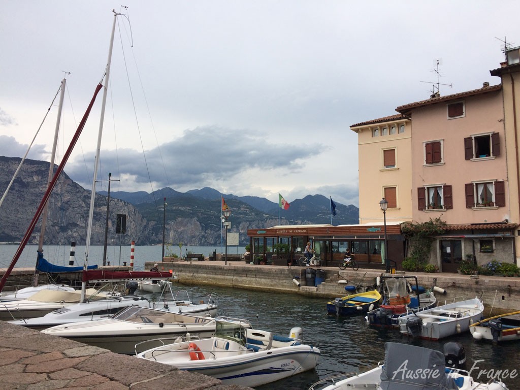 The view while eating our ice-cream - the port in Brenzone