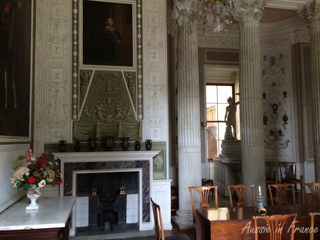 A most unusual fireplace inside the landhaus