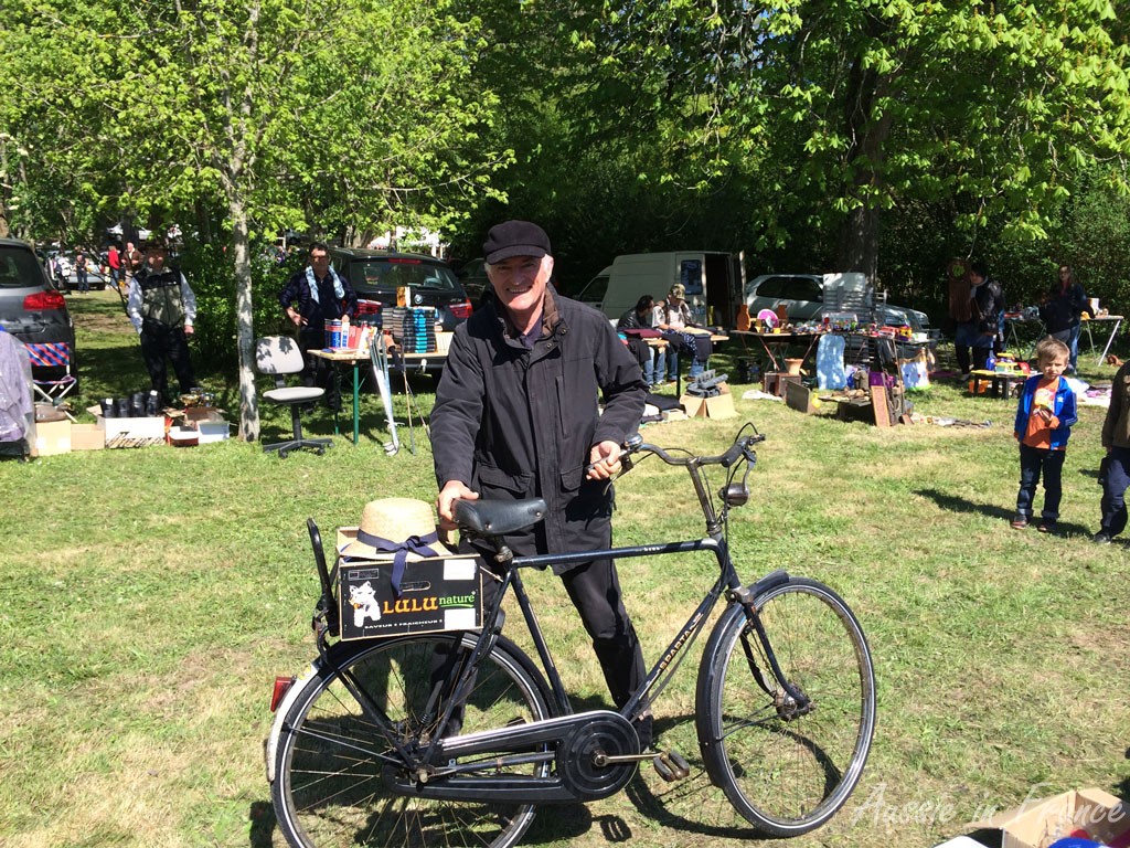 Jean MIchel contributed to the garage sale by bringing a picnic lunch to share