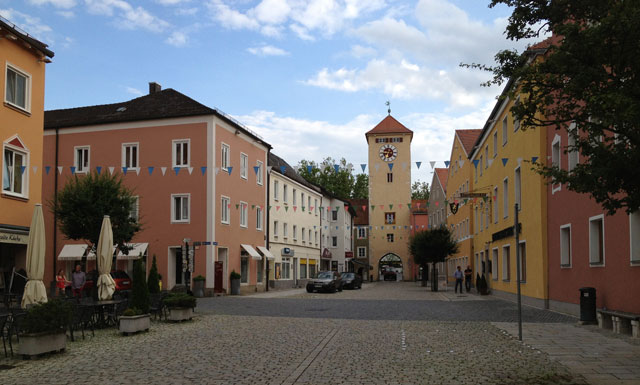 One of the gate towers in Kelheim