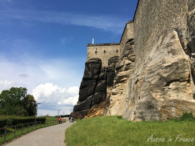 The Konigstein fortress from below