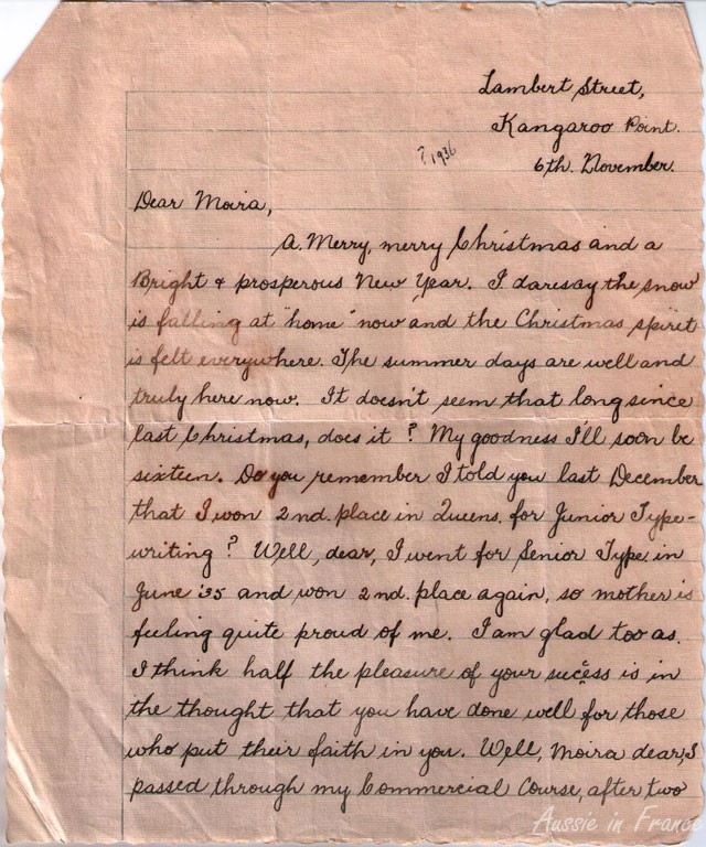 The last letter from my mother to her sister Moira