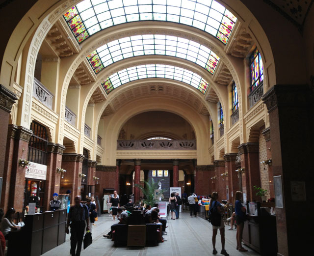 The lobby at Gelert Baths