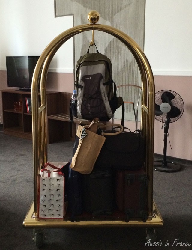 Our luggage trolley