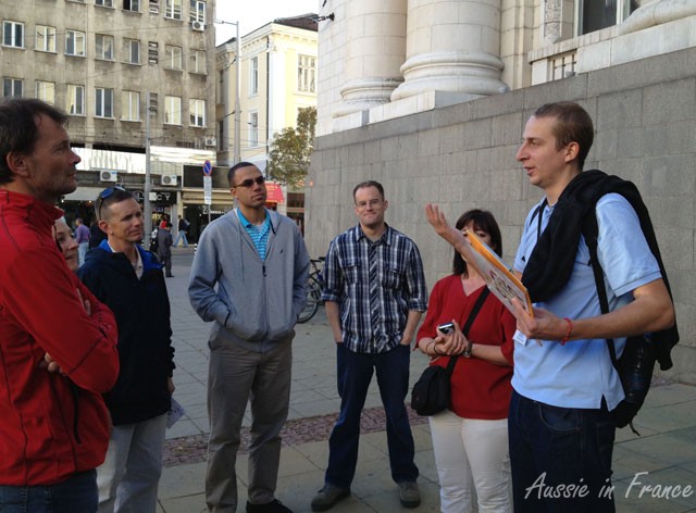 Martin at the start of the tour, greeting each person as they arrive