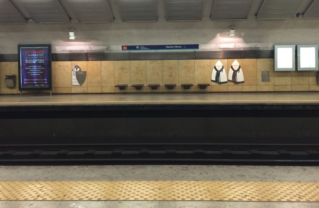 Inside the metro at